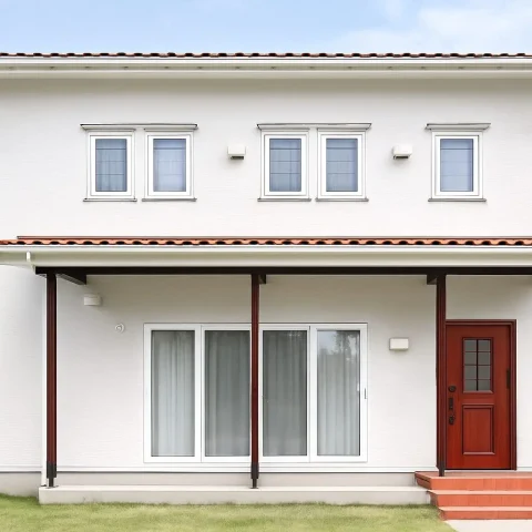 佐藤不動産_瓦屋根がかわいい南欧スタイルの家