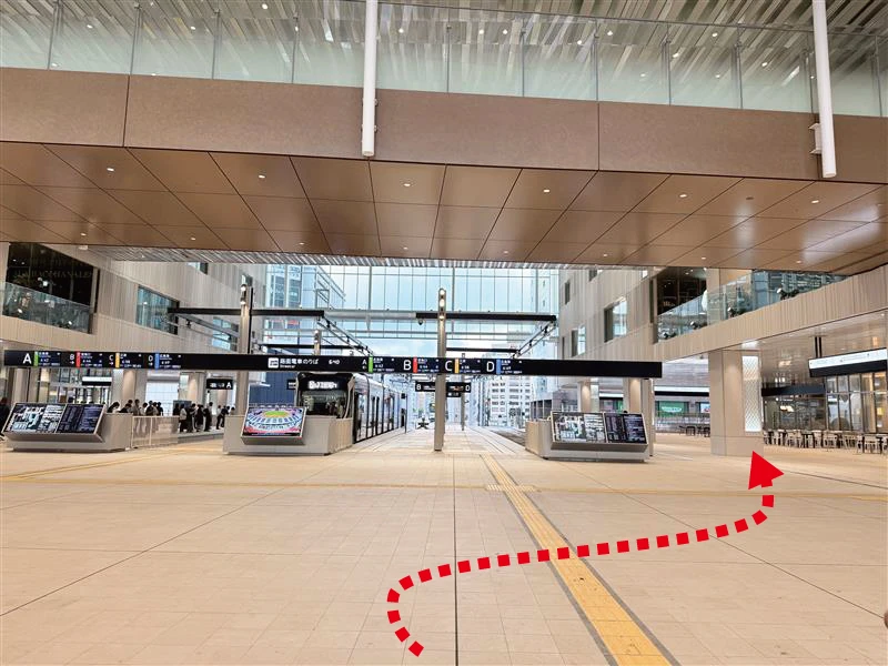 広島駅中央改札からの経路案内3