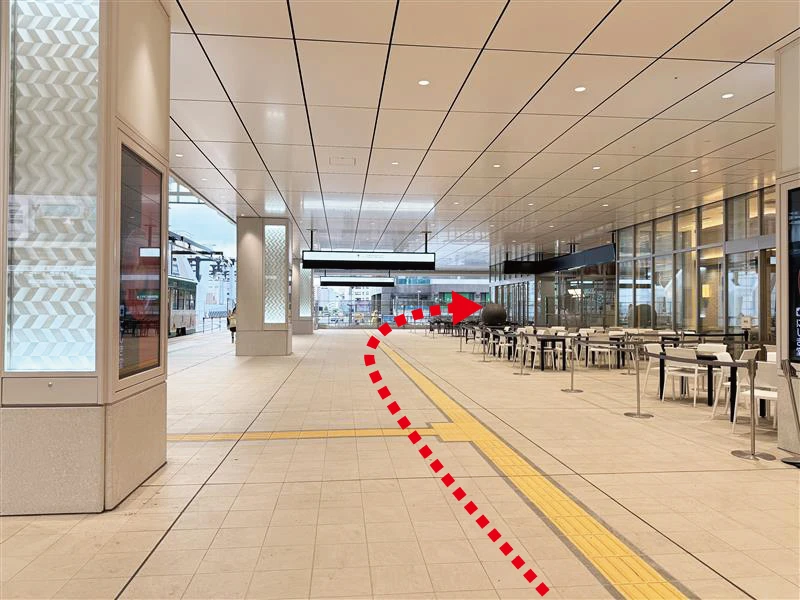 広島駅中央改札からの経路案内4