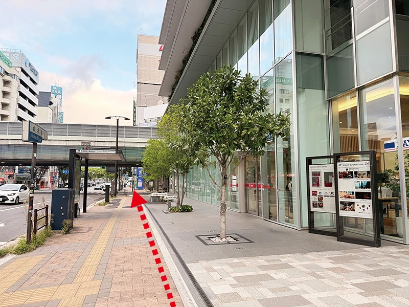 広島駅中央改札からの経路案内9