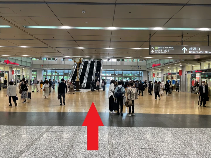 桜通口からの経路案内1