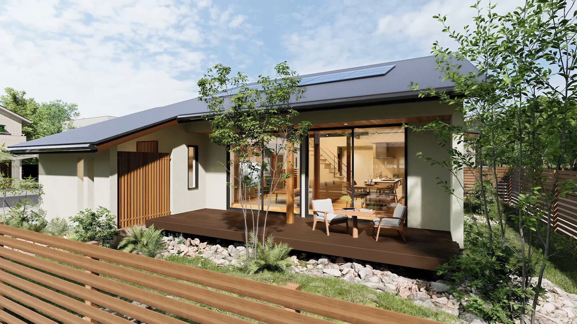 北屋建設（大きな窓と吹き抜けのある家）